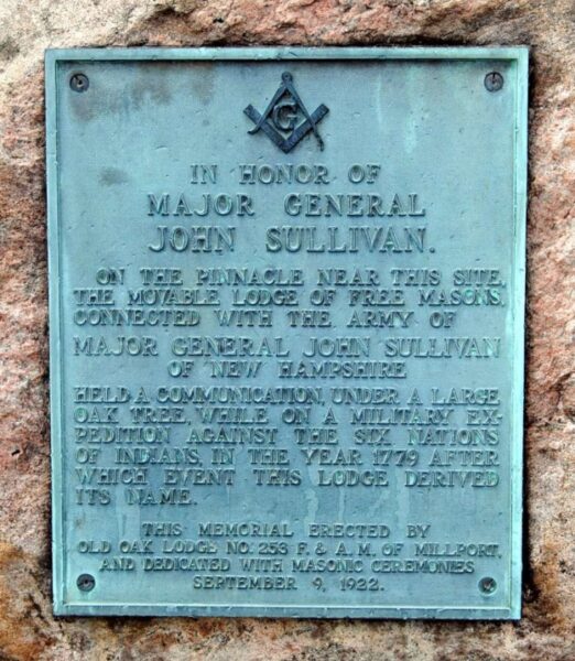 IN HONOR OF MAJOR GENERAL JOHN SULLIVAN WAR MEMORIAL PLAQUE
