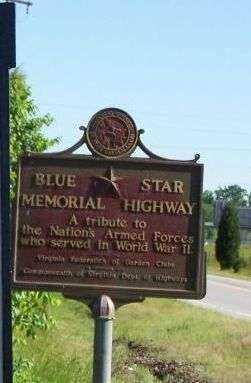 STONY CREEK BLUE STAR MEMORIAL HIGHWAY MARKER