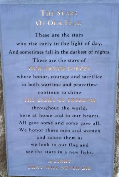 THE STARS OF OUR FLAG MEMORIAL STONE
