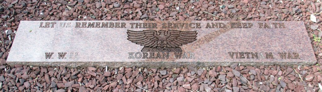 RIVER EDGE WAR VETERANS MEMORIAL TABLET