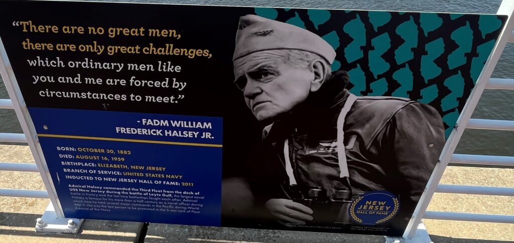 FADM WILLIAM FREDERICK HALSEY JR. WAR MEMORIAL PLAQUE