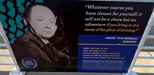 DAVID “THE GENERAL” SARNOFF WAR MEMORIAL PLAQUE
