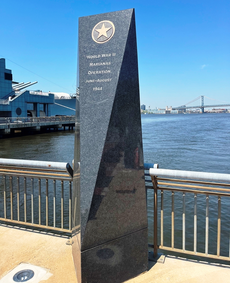USS NEW JERSEY BATTLE CAMPAIGN MEMORIAL STONE D