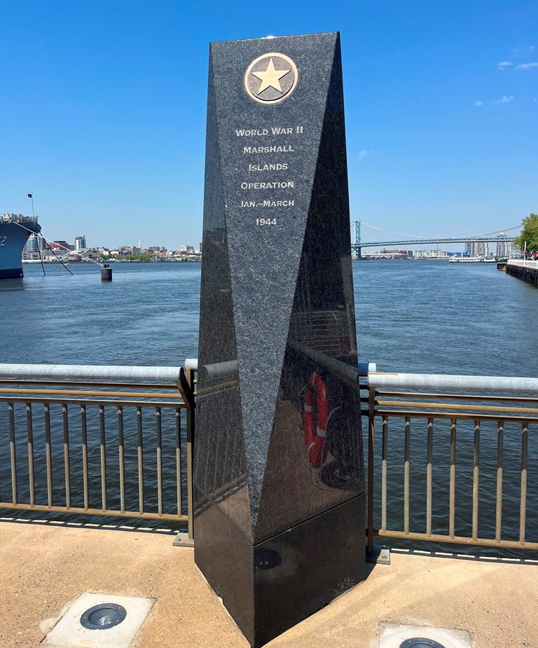 USS NEW JERSEY BATTLE CAMPAIGN MEMORIAL STONE A