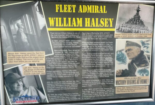 FLEET ADMIRAL WILLIAM HALSEY MEMORIAL PANEL