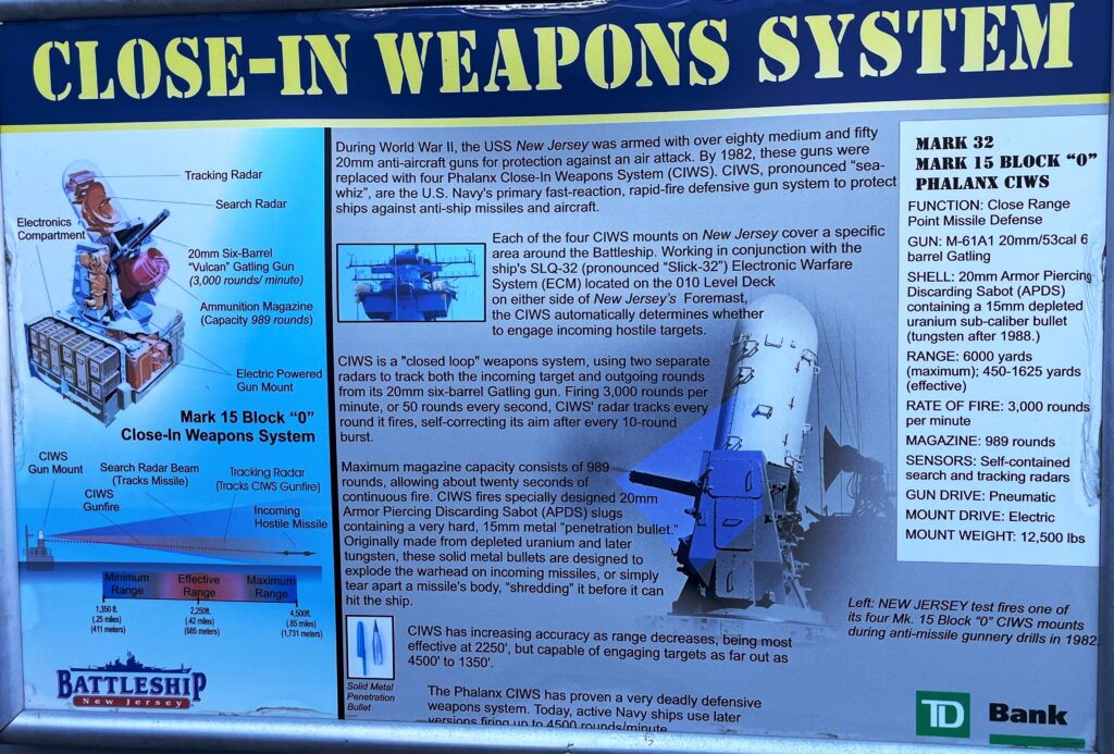 CLOSE-IN WEAPON SYSTEM MEMORIAL PANEL