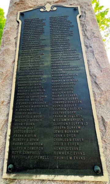 BOROUGH OF COLLINGSWQOOD WORLD WAR MEMORIAL PLAQUE B