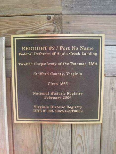 REDOUBT #2 WAR MEMORIAL PLAQUE