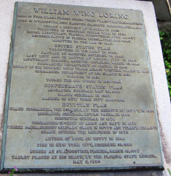 WILLIAM WING LORING WAR MEMORIAL PLAQUE