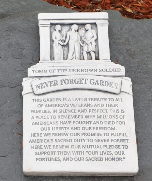 ST. AUGUSTINE NEVER FORGET GARDEN MEMORIAL