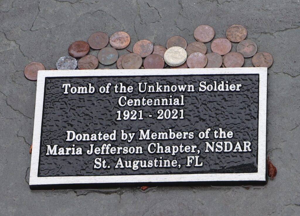 TOMB OF THE UNKNOWN SOLDIER CENTENNIAL MEMORIAL PLAQUE