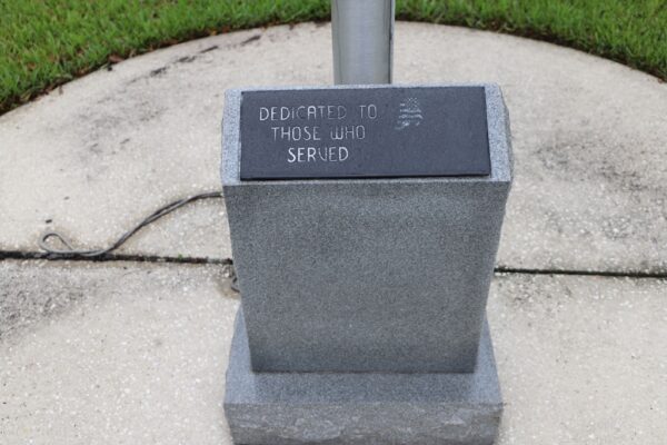 DEDICATED TO THOSE WHO SERVED MEMORIAL STONE