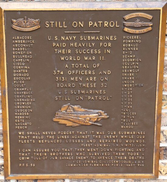 PALATKA STILL ON PATROL WAR MEMORIAL PLAQUE