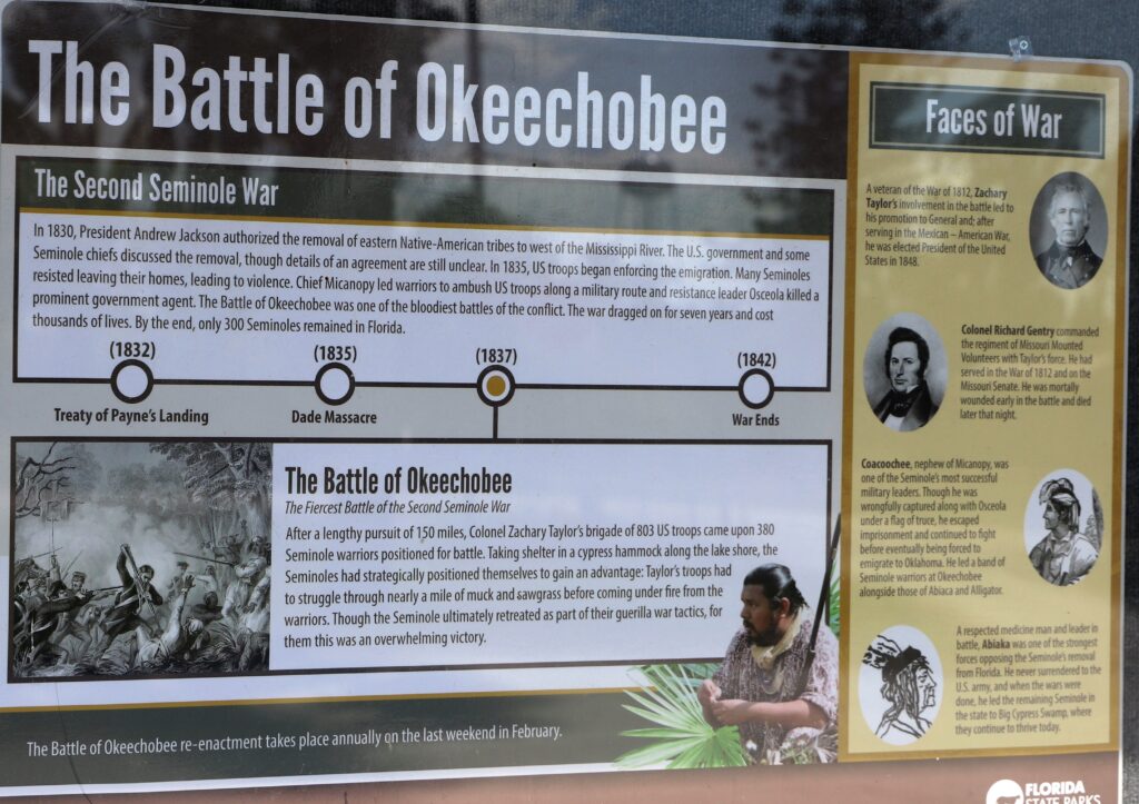THE BATTLE OF OKEECHOBEE MEMORIAL PANEL