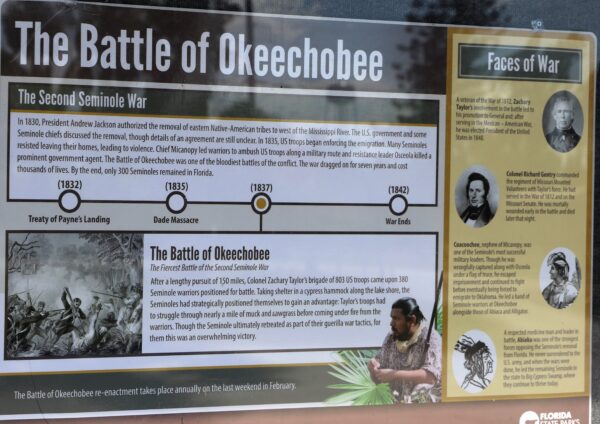 THE BATTLE OF OKEECHOBEE MEMORIAL PANEL