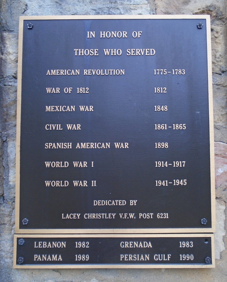 V.F.W. POST 6231 IN HONOR OF THOSE WHO SERVED MEMORIAL PLAQUE