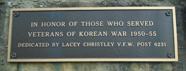 V.F.W. POST 6231 KOREAN WAR MEMORIAL PLAQUE