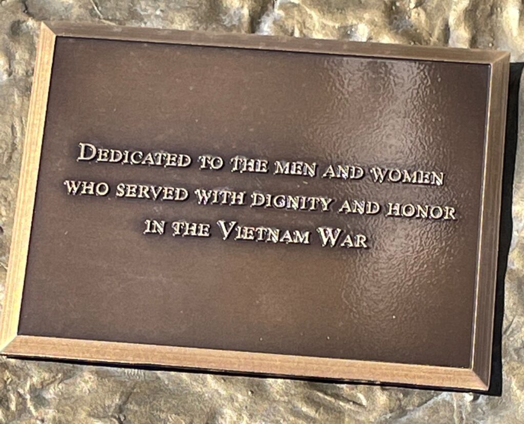 WATERLOO VIETNAM WAR MEMORIAL PLAQUE