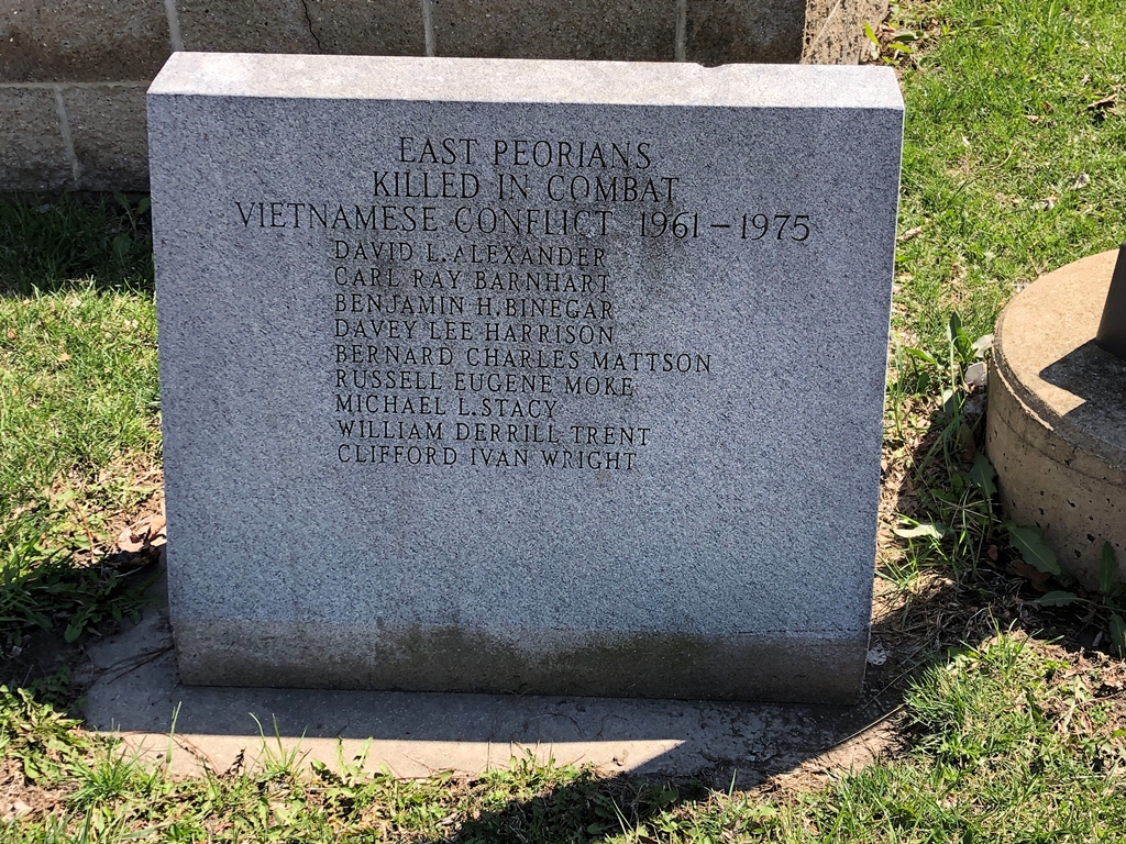 EAST PEORIA WAR VETERANS MEMORIAL STONE E