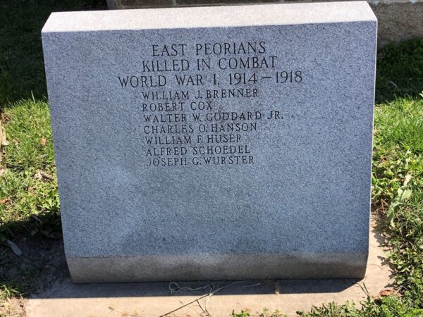 EAST PEORIA WAR VETERANS MEMORIAL STONE B