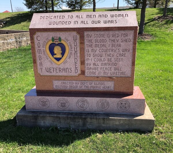 EAST PEORIA WAR VETERANS MEMORIAL STONE A