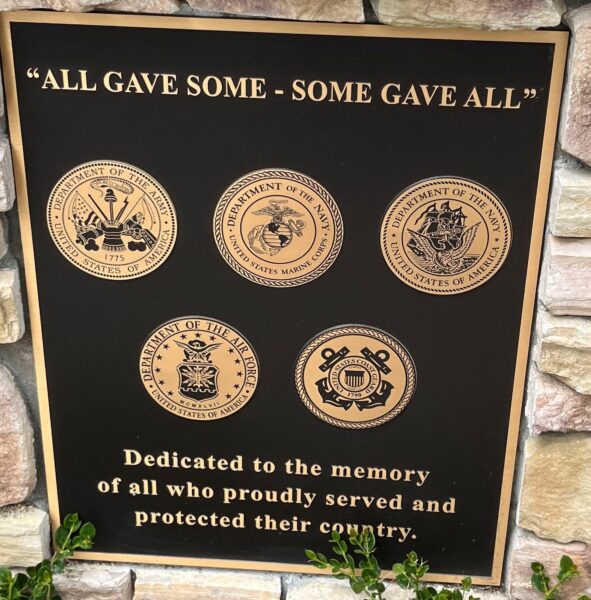 MISSION VIEJO ALL GAVE SOME SOME GAVE ALL MEMORIAL BATTLEFIELD CROSS PLAQUE