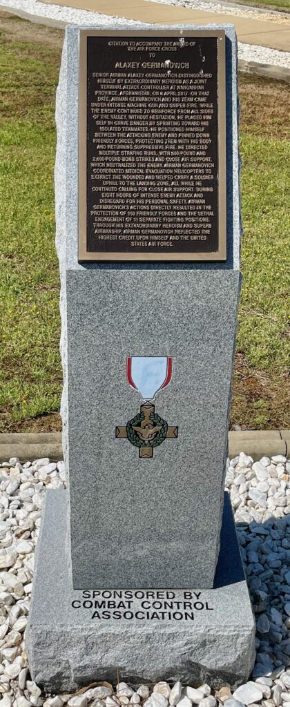 ALAXEY GERMANOVICH AIR FORCE CROSS CITATION MEMORIAL