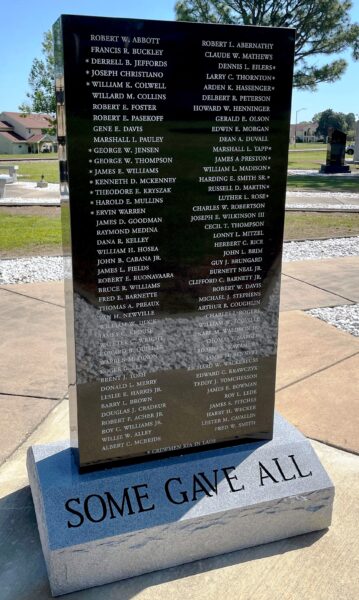 PUFF THE MAGIC DRAGON WAR MEMORIAL AIRCRAFT STONE BACK