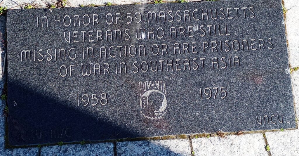 MASSACHUSETTS 59 POW & MIA MEMORIAL PLAQUE