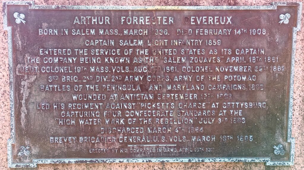 ARTHUR FORRESTER DEVEREUX WAR MEMORIAL PLAQUE