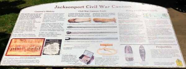 JACKSONPORT CIVIL WAR CANNON MEMORIAL PANEL