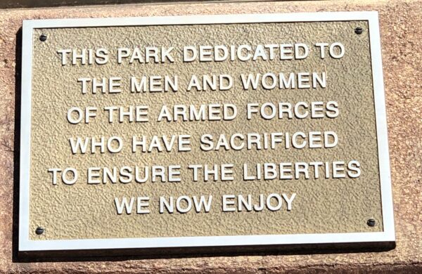 HARRISBURG, AR VETERANS MEMORIAL PARK PLAQUE