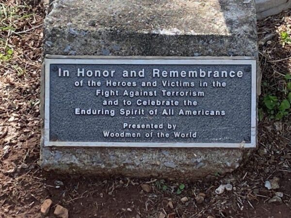 IN HONOR AND REMEMBRANCE IN THE FIGHT AGAINST TERRORISM MEMORIAL PLAQUE