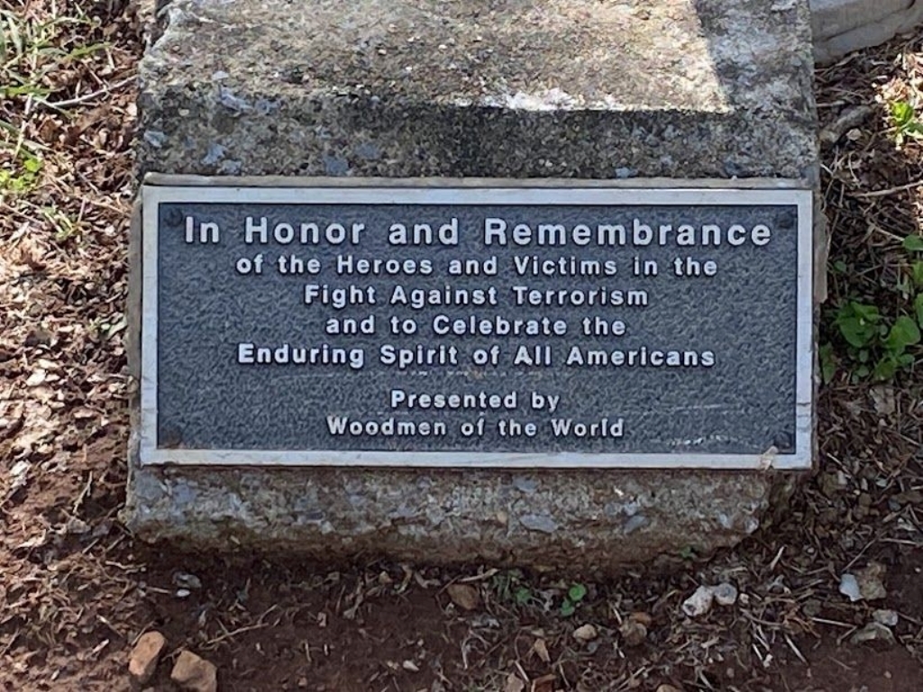 IN HONOR AND REMEMBRANCE IN THE FIGHT AGAINST TERRORISM MEMORIAL PLAQUE