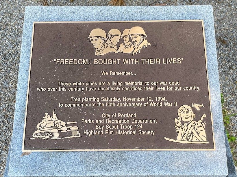 “FREEDOM: BOUGHT WITH THEIR LIVES” MEMORIAL TREES PLAQUE
