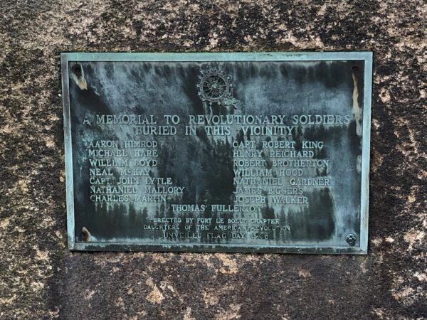 WATERFORD REVOLUTIONARY WAR MEMORIAL PLAQUE