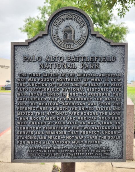 PALO ALTO BATTLEFIELD NATIONAL PARK MEMORIAL MARKER
