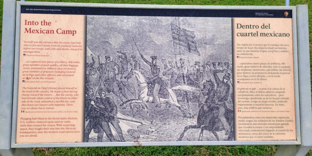 INTO THE MEXICAN CAMP WAR MEMORIAL PANEL