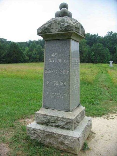 49TH NEW YORK INFANTRY AT SPOTSYLVANIA WAR MEMORIAL