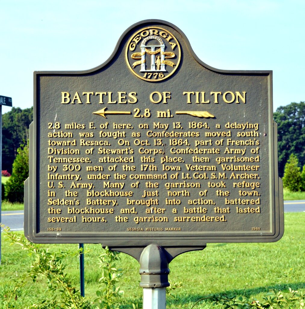BATTLE OF TILTON WAR MEMORIAL MARKER