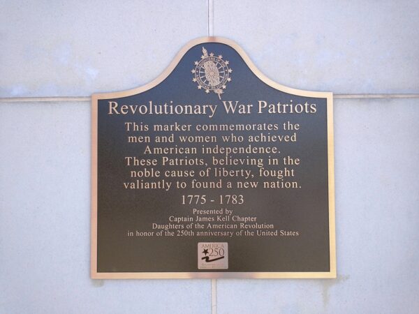 ELLIJAY REVOLUTIONARY WAR PATRIOTS MEMORIAL PLAQUE