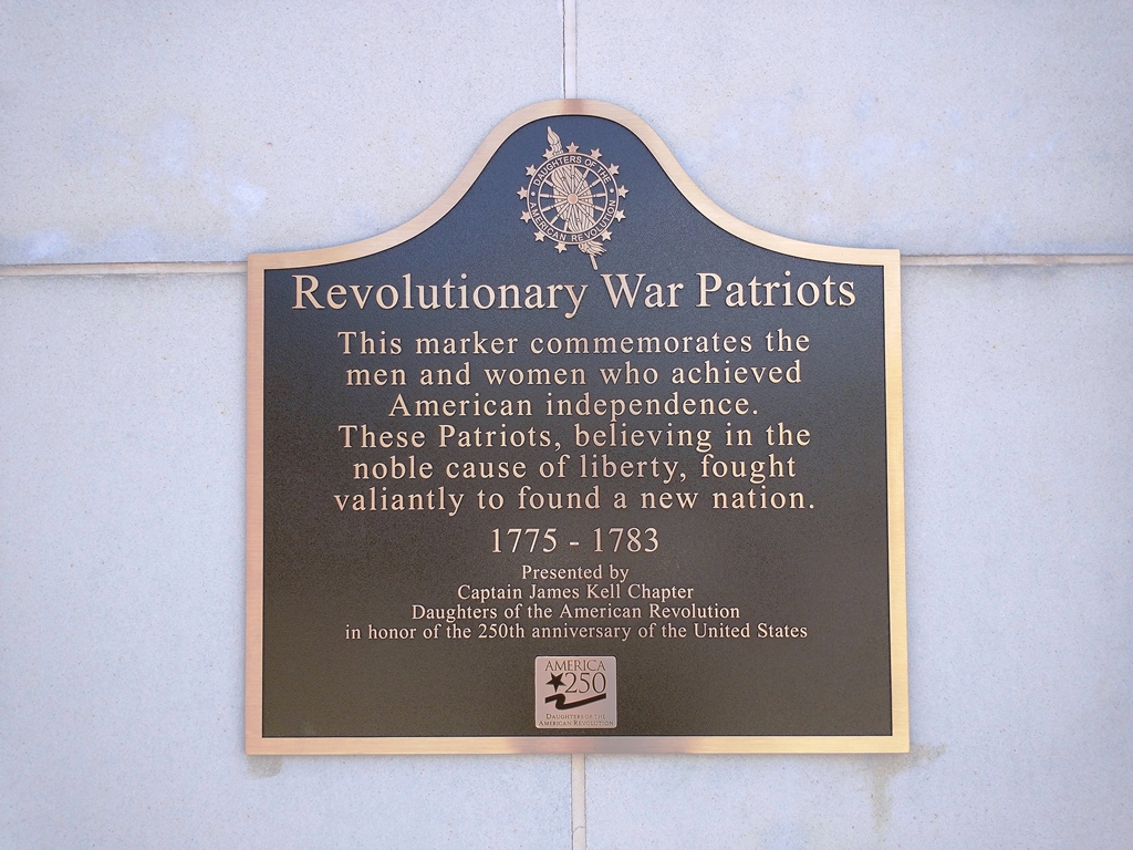 ELLIJAY REVOLUTIONARY WAR PATRIOTS MEMORIAL PLAQUE