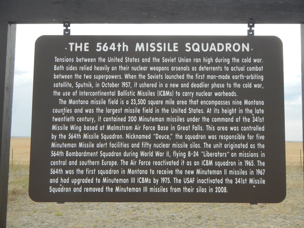 THE 564TH MISSILE SQUADRON MEMORIAL MARKER