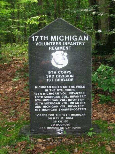 17TH MICHIGAN VOLUNTEER INFANTRY REGIMENT WAR MEMORIAL FRONT