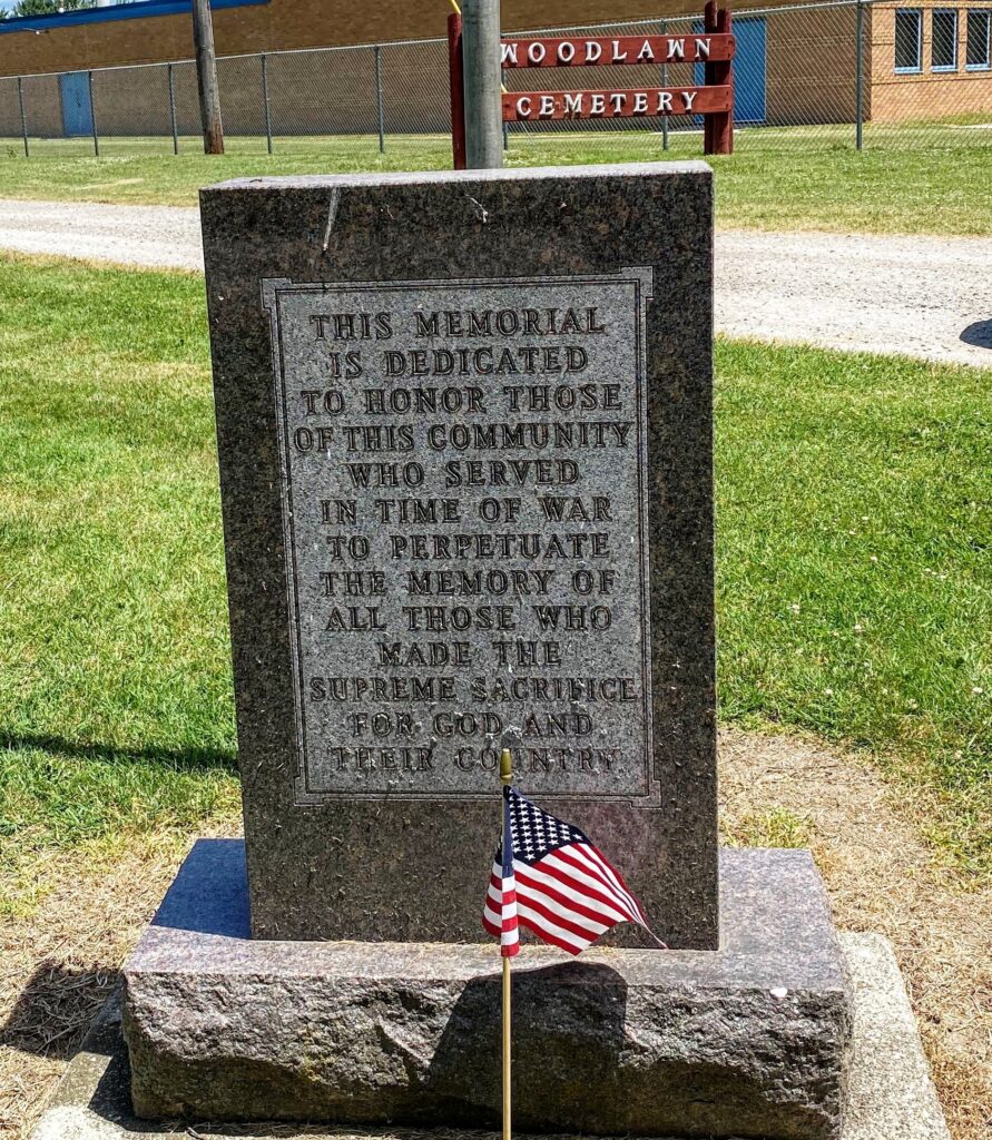 WOODLAWN CEMETERY VETERANS MEMORIAL