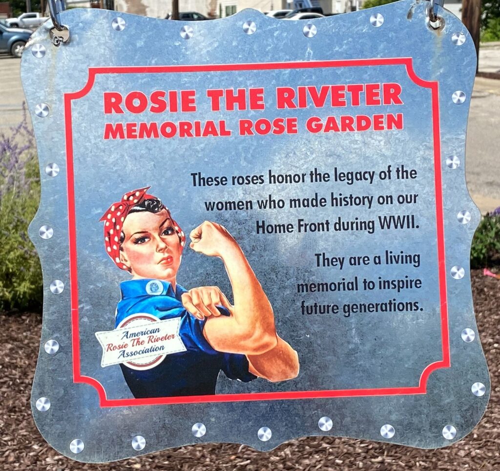 ROSIE THE RIVETER MEMORIAL ROSE GARDEN PLAQUE