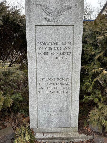 MATTAWAN VETERANS MEMORIAL CLOSE-UP