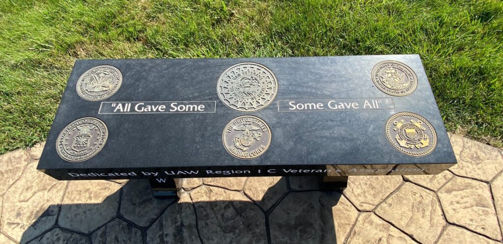 UAW VETERANS MEMORIAL BENCH