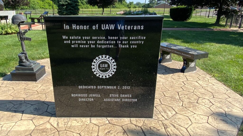 UAW VETERANS MEMORIAL FRONT