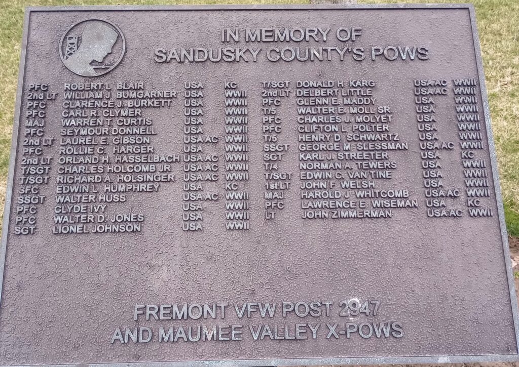 IN MEMORY OF SANDUSKY COUNTY’S POWS MEMORIAL PLAQUE